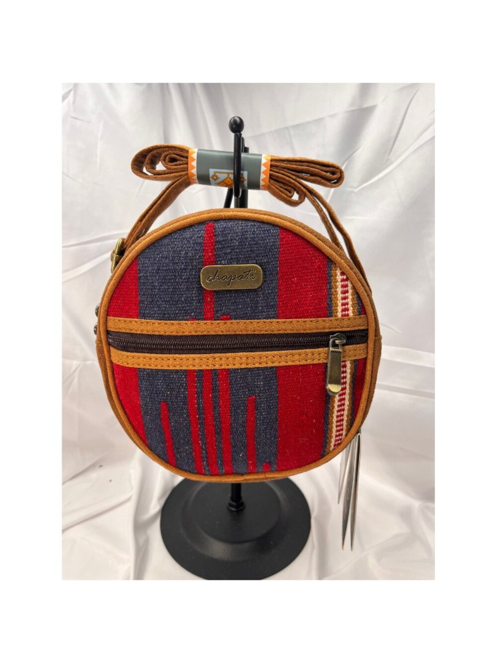 Chapati Berlin Celim Kilim Round Crossbody Bag Boho NWT Handmade